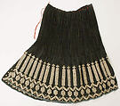 Skirt, wool, silver metal, Romanian