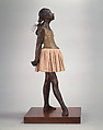 The Little Fourteen-Year-Old Dancer, Edgar Degas (French, Paris 1834–1917 Paris), Partially tinted bronze, cotton tarlatan, silk satin, and wood, French, Paris