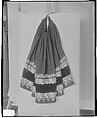 Skirt, wool, wool thread, metal thread, glass beads, French (Breton)