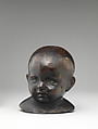 Head of an Infant, Bronze, eyes polished, on a later marble base, Northern Italian