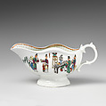 Sauceboat, Worcester factory British, Soft-paste porcelain, British, Worcester