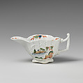 Creamboat, Worcester factory (British, 1751–2008), Soft-paste porcelain, British, Worcester