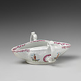 Sauceboat (one of a pair), Worcester factory (British, 1751–2008), Soft-paste porcelain, British, Worcester