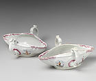Sauceboat (one of a pair), Worcester factory (British, 1751–2008), Soft-paste porcelain, British, Worcester