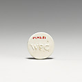 Token money, Worcester factory (British, 1751–2008), Soft-paste porcelain, British, Worcester