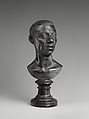 Bust of a Roman, Bronze, on a later wood socle, Northern Italian