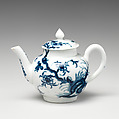 Miniature teapot (part of a service), Worcester factory (British, 1751–2008), Soft-paste porcelain with underglaze blue, British, Worcester