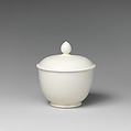 Miniature sugar bowl with cover (part of a set), Soft-paste porcelain, British