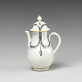 Coffeepot (part of a service), Caughley Factory (British, ca. 1772–1799), Soft-paste porcelain with enamel decoration and gilding, British, Caughley