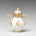 Coffeepot (part of a service), Worcester factory (British, 1751–2008), Soft-paste porcelain, British, Worcester