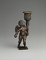 Cupid bearing a quiver and a candle socket, Bronze, possibly Italian, Padua