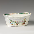Oval potting pan, Worcester factory (British, 1751–2008), Soft-paste porcelain, British, Worcester