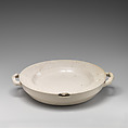 Hot water plate, Salt-glazed stoneware, British, Staffordshire