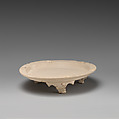Teapot stand, Salt-glazed stoneware, British, Staffordshire