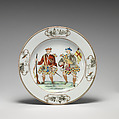 Plate (one of a pair), Hard-paste porcelain, Chinese, for British or Scottish market