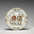 Plate (one of a pair), Hard-paste porcelain, Chinese, for British or Scottish market