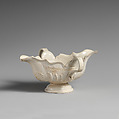 Sauceboat, Salt-glazed stoneware, British, Staffordshire