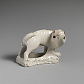 Bulldog, Salt-glazed stoneware, British, Staffordshire