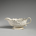 Sauceboat, Salt-glazed stoneware, British, Staffordshire