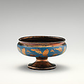 Saltcellar, Brislington Manufactory, Pottery, copper lustre, British, Bristol