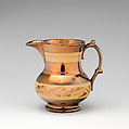 Jug, Tunstall or, Pottery, British, Staffordshire