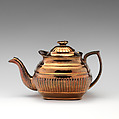 Teapot, Pottery, British, Staffordshire