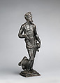 Jupiter with a thunderbolt, Possibly from the workshop of Joseph de Levis (Italian, Verona 1522–1611/4 Verona), Bronze, Italian, possibly Verona