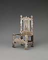 Miniature chair (one of four) (part of a set), George Manjoy  British, Silver, British, London