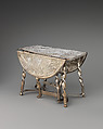 Miniature gateleg table (one of a pair), George Manjoy  British, Silver, British, London