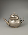 Miniature teapot with cover, George Manjoy  British, Silver, British, London