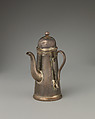 Miniature coffeepot with cover (part of a set), David Clayton  British, Silver, British, London