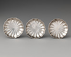 Six miniature saucers (part of a set), David Clayton (British, active 1689), Silver, British, London
