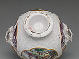 Covered bowl and stand, Le Nove Porcelain Manufactory, Hard-paste porcelain, Italian, Nove