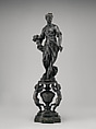 Andiron with figure of Ceres (allegory of Peace) (one of a pair), After a model by Girolamo Campagna (Italian, Verona 1549–1625 Venice), Bronze, Italian, Venice