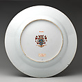 Plate (one of a pair), After engravings by Jean-Baptiste Monnoyer (French, Lille 1636–1699 London), Hard-paste porcelain with gilding, Chinese, possibly for Scottish market