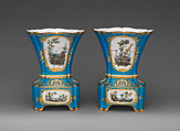 Flower vase (vase hollandais nouveau) (one of a pair), Sèvres Manufactory (French, 1740–present), Soft-paste porcelain, French, Sèvres