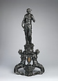 Andiron with figure of Mercury (one of a pair), Alessandro Vittoria (Alessandro Vittoria di Vigilio della Volpa)  Italian, Bronze, possibly France
