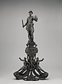 Andiron with figure of Mars (one of a pair), Style of Danese Cattaneo (Italian, ca. 1512–1572), Bronze, Italian, Venice