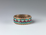 Egyptian Revival demi-parure, Carlo Giuliano (Italian, active England, ca. 1831–1895), Gold, turquoise, ruby, rose-cut diamond, enamel, seed pearl, British