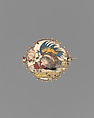 Reversible brooch, Alexis Falize (French, 1811–98), Gold, cloisonné enamel, French, Paris