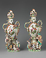 Vase (one of a pair), Chelsea Porcelain Manufactory (British, 1745–1784, Gold Anchor Period, 1759–69), Soft-paste porcelain, British, Chelsea