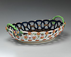 Basket, Worcester factory (British, 1751–2008), Soft-paste porcelain, British, Worcester
