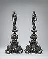 Andiron with figure of Vulcan (one of a pair), Possibly after a model by Tiziano Aspetti (Italian, 1565–1607), Bronze, Italian, Venice