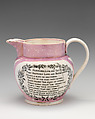 Jug, Possibly Phillips and Co., Pottery, British, Sunderland