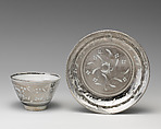 Cup and saucer, Pottery, British