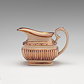 Cream jug, Earthenware, lustered, British, Staffordshire