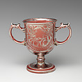 Goblet, Lustered earthenware, British, Staffordshire