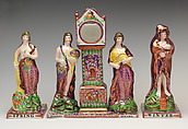Chimneypiece consisting of three pieces, Dixon Austin and Co., Lustered earthenware, British, Sunderland