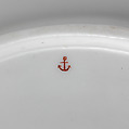 Botanical oval platter with turnip leaf, Chelsea Porcelain Manufactory (British, 1745–1784, Red Anchor Period, ca. 1753–58), Soft-paste porcelain with enamel decoration, British, Chelsea