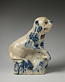 Pair of Chinese dogs of Foo, Salt-glazed stoneware, British, Staffordshire